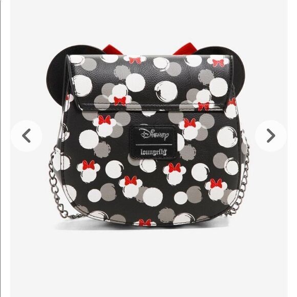 Loungefly Disney Mickey Mouse Polka Dots Crossbody Bag NWT - Picture 2 of 4